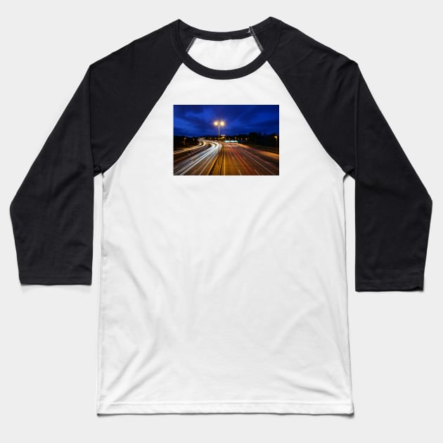 Highway 1 / Swiss Artwork Photography Baseball T-Shirt by RaphaelWolf